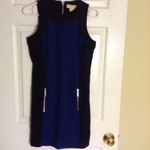 NWT.  MICHAEL KORS Sapphire/Black. Date/Work dress